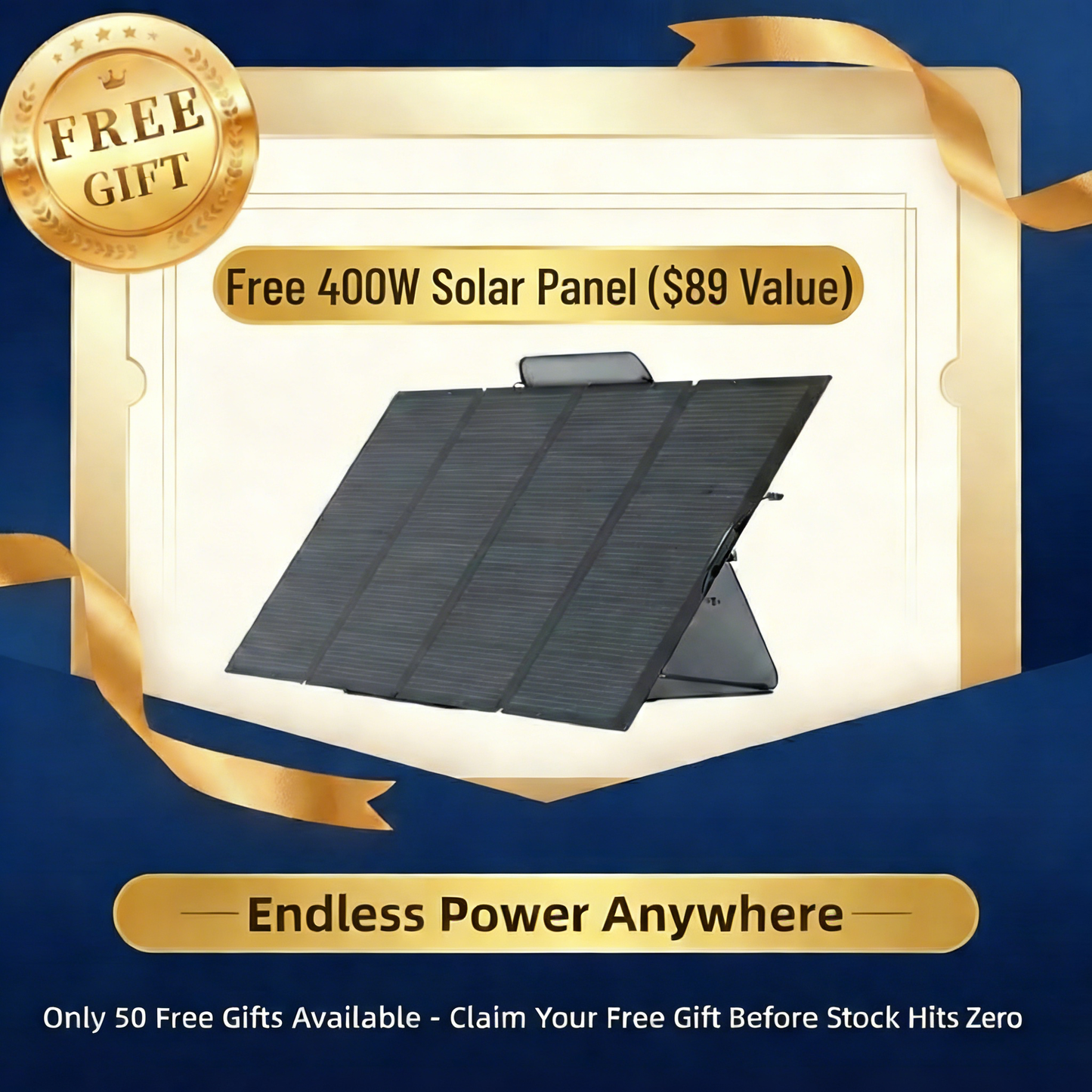 Unlimited Power Anywhere : Large Capacity Solar Charging – Only $159!