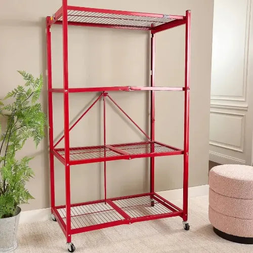 No Installation! Foldable Shelf with Smooth 360° Rotation for Easy Storage