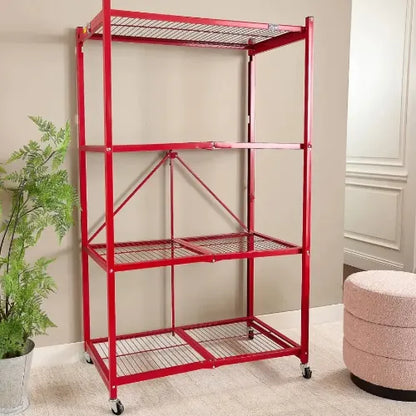 No Installation! Foldable Shelf with Smooth 360° Rotation for Easy Storage