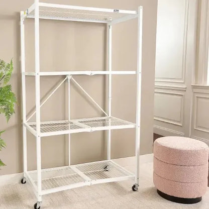 No Installation! Foldable Shelf with Smooth 360° Rotation for Easy Storage